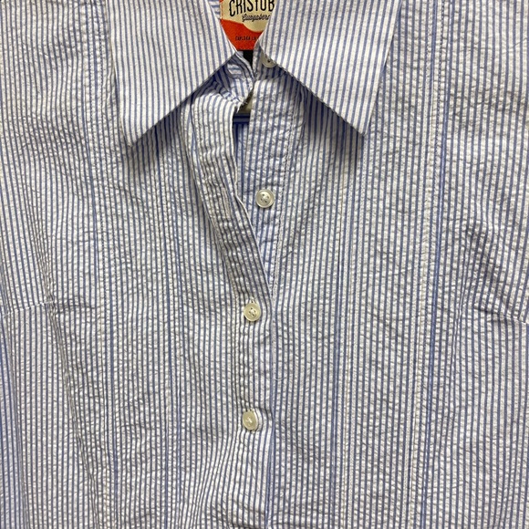 San Cristobal Seersucker Guayabera Dress - Picture 4 of 11
